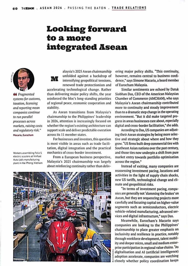 Looking forward to a more integrated ASEAN