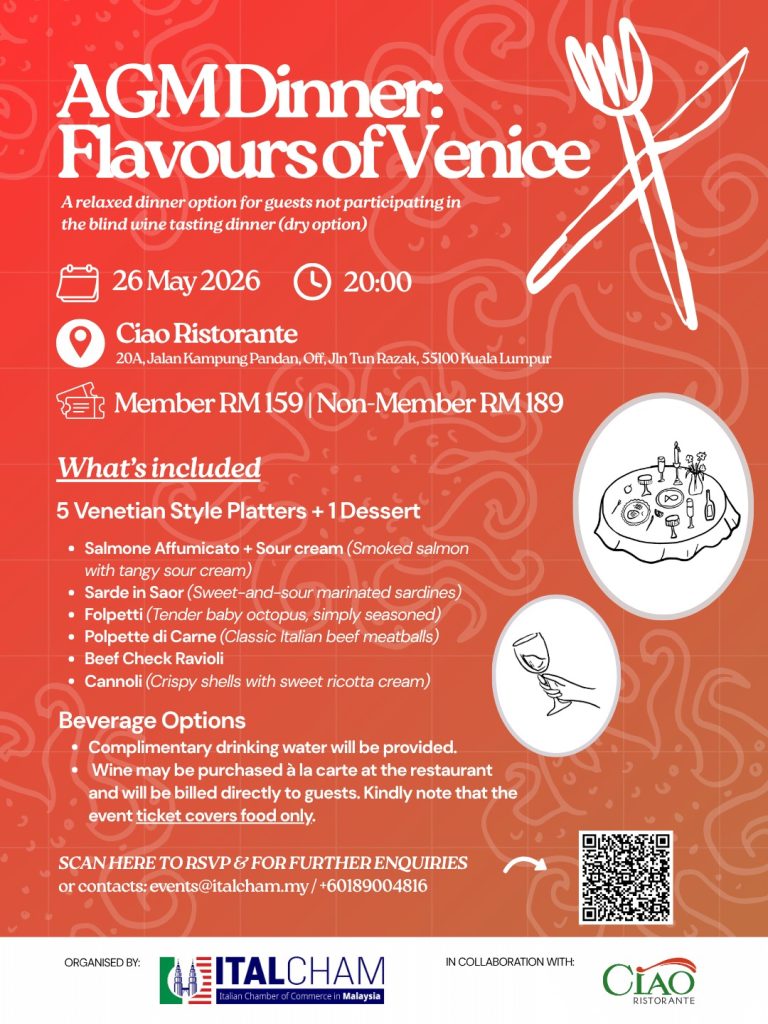 AGM Dinner: Flavours of Venice
